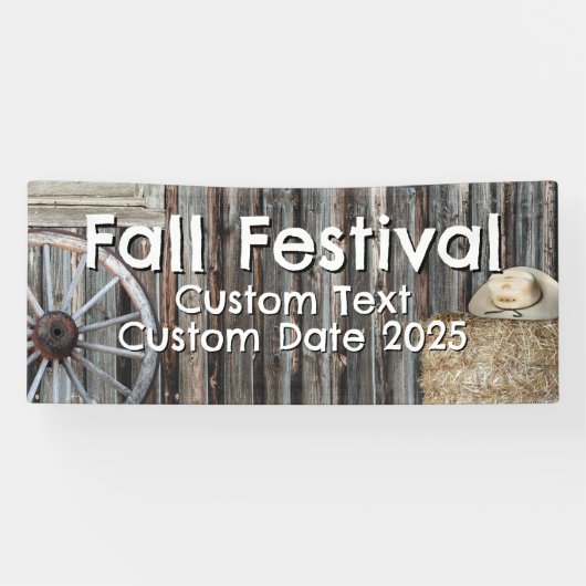 Western Cowboy Scheune Tapete Banner (Horizontal)