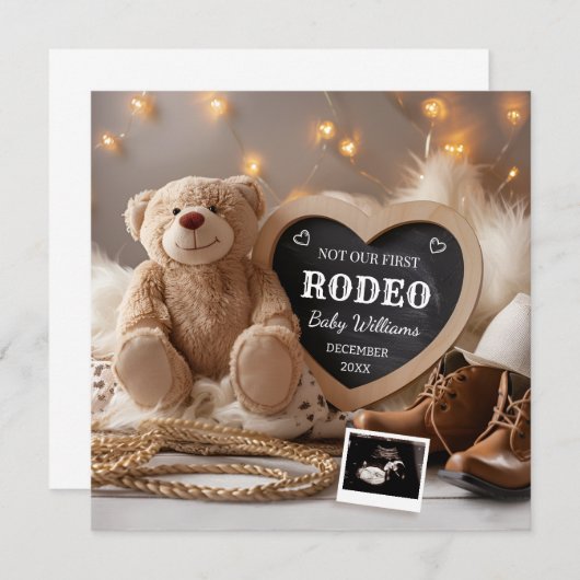 Western Cowboy-Schwangerschaft Ankündigung (Vorne/Hinten)