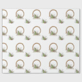 Western-Cowboy-Seil-WeihnachtsWreath Geschenkpapier (Flach)