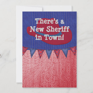 Western Cowboy Sheriff Baby Ankündigung