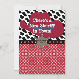 Western Cowboy Sheriff Baby Ankündigung