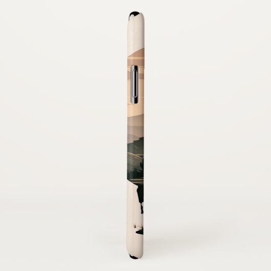 Western Cowboy Silhouette Case-Mate iPhone Hülle (Hinten/Rechts)