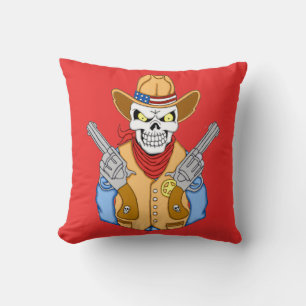 Western Cowboy Skull Kissen