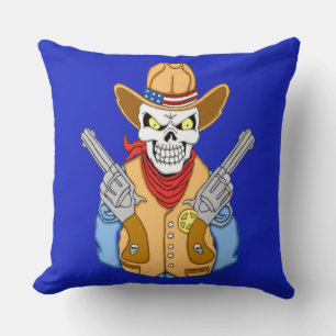 Western Cowboy Skull Kissen
