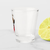 Western Cowboy Skull mit Namen Design Schnapsglas (Rechts)