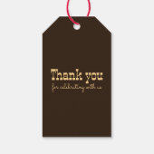 Western Cowboy Skull Monogram Country Wedding Geschenkanhänger (Rückseite)