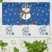 Western Cowboy Snowman Weihnachten Geschirrtuch (Gefaltet)