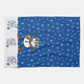 Western Cowboy Snowman Weihnachten Geschirrtuch (Horizontal)