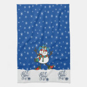 Western Cowboy Snowman Weihnachten Geschirrtuch (Vertikal)