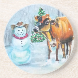 Western Cowboy Snowman Weihnachtsmann Untersetzer