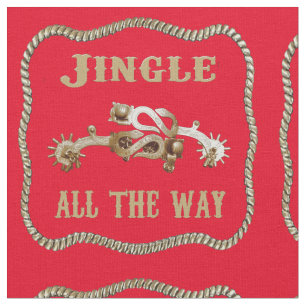 Western Cowboy Spurs Jingle ganz The way Red 4.5" Stoff