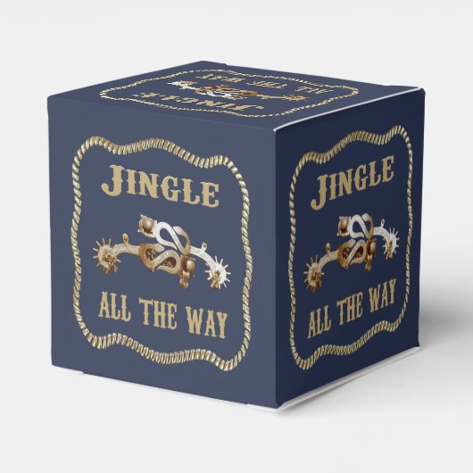 Western Cowboy Spurs Jingle Geschenkschachtel (Rückseite)