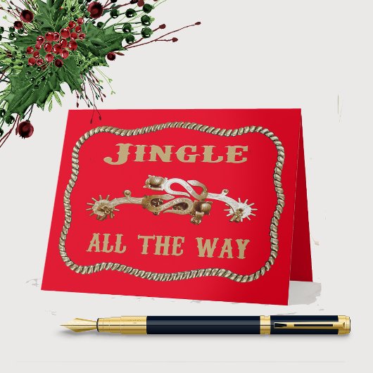 Western Cowboy Spurs Jingle Karte