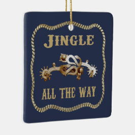 Western Cowboy Spurs Jingle Keramikornament