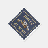 Western Cowboy Spurs Jingle Serviette (Ecke)