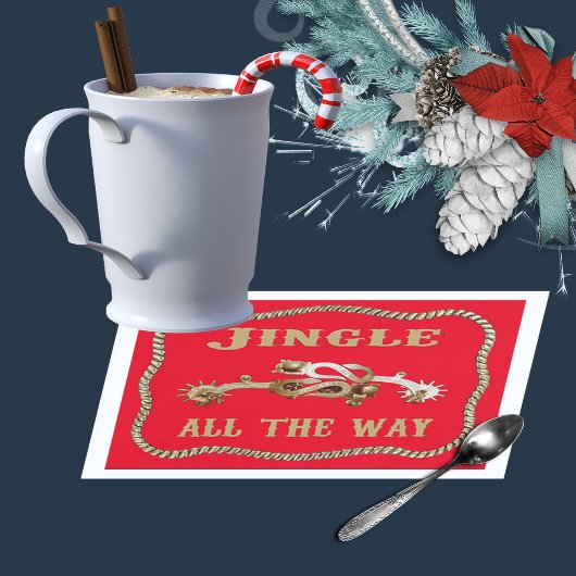 Western Cowboy Spurs Jingle Serviette