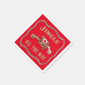 Western Cowboy Spurs Jingle Serviette (Ecke)