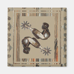 Western Cowboy Spurs Magnet