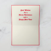 Western Cowboy Stiefel Blumenkuh verbergen Weihnac Karte (Innenseite)