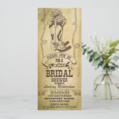 Western Cowboy Stiefel Brautdusche Einladungen (Stehend Vorderseite)