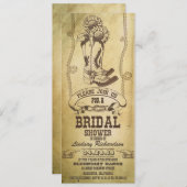 Western Cowboy Stiefel Brautdusche Einladungen (Vorne/Hinten)