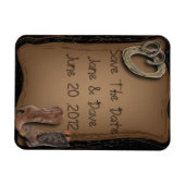 Western Cowboy Stiefel Hochzeit Magnet (Horizontal)