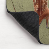 Western Cowboy Stiefel Hochzeit Mousepad (Ecke)