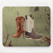 Western Cowboy Stiefel Hochzeit Mousepad (Vorne)