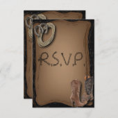 Western Cowboy Stiefel Hochzeit RSVP (Vorne/Hinten)