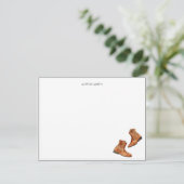 Western Cowboy Stiefel Personalisiert Dankeskarte (Stehend Vorderseite)