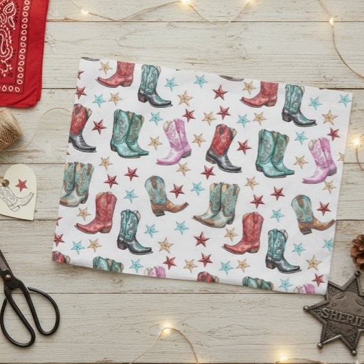 Western Cowboy Stiefel Seidenpapier