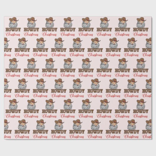 Western Cowboy Stiefel Weihnachtswrapping Paper Geschenkpapier (Flach)