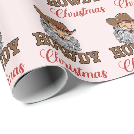 Western Cowboy Stiefel Weihnachtswrapping Paper Geschenkpapier (Rolleneckpunkt)
