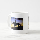 Western Cowboy Sunset Silhouette Kaffeetasse (Vorderseite Links)