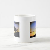 Western Cowboy Sunset Silhouette Kaffeetasse (Mittel)