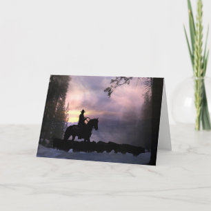 Western Cowboy Sympathy Card Karte