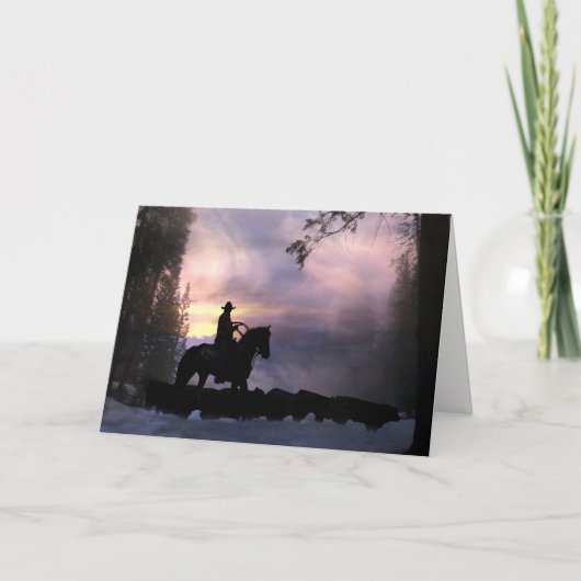 Western Cowboy Sympathy Card Karte (Vorderseite)