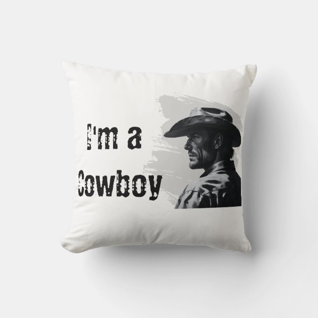 Western Cowboy Throw Kissen | Geschenke für ihn (Vorderseite)
