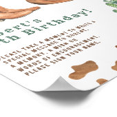 Western Cowboy Time Kapsel 1. Geburtstag Poster (Ecke)