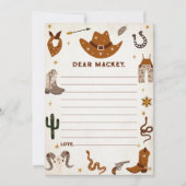 Western Cowboy Time Kapselnotizkarte Einladung (Vorderseite)