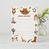 Western Cowboy Time Kapselnotizkarte Einladung (Stehend Vorderseite)