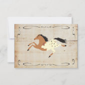 Western Cowboy-UAWG Einsteckkarte einfügen Einladung (Rückseite)