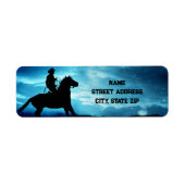 Western Cowboy und Pferde Rücksendeadresse (Vorne)