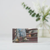 Western-Cowboy-und Rodeo-Stier-Geschäfts-Karten Visitenkarte (Stehend Vorderseite)