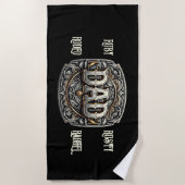 Western Cowboy VATER Vatertag Strandtuch (Vorderseite)