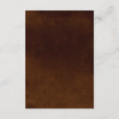 Western Cowboy Vintage Botanical Wedding Details Begleitkarte (Rückseite)