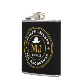 Western Cowboy Vintage Logos Personalisierte Trauz Flachmann (Links)