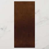 Western Cowboy Vintage Southwest Floral Wedding Menükarte (Rückseite)