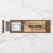 Western Cowboy Wasserflasche Wasserflaschenetikett (Einzelnes Label)