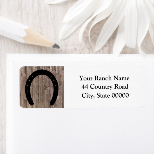 Western Cowboy Weathered Barn Wood Horseshoe (Insitu)